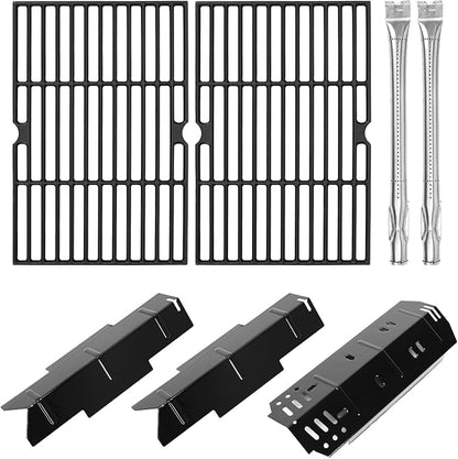 Grill Replacement Parts for Dyna Glo 2&3 Burner DGH353CRP | Heat Plate Shields, Grill Grates & Stainless Steel Burner Tubes for DGF350CSP, DGF350CSP-D, DGH353CRP-D Grills