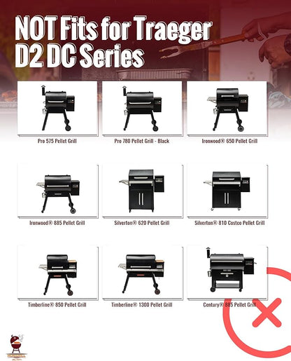 2 Pack 120V AC Hot Rod | Igniters Replacement for Camp Chef, Pit Boss (Not for PTG/Lockhart/Rapid Igniter), Traeger AC Models (Excludes D2 DC Series), Z Grills, Nexgrill, Oklahoma Joe's Pellet Grill