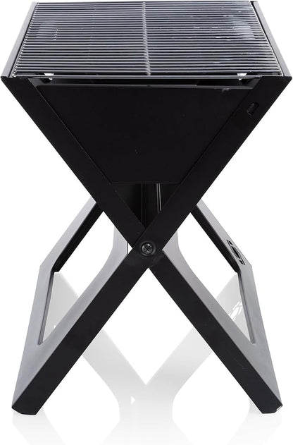 PICNIC TIME X-Grill 2.0 Portable Grill, Camping Charcoal BBQ for Tailgating, (Black)