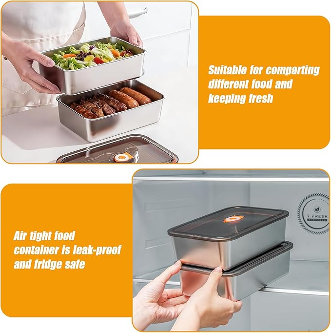 2-Set Drip EZ BBQ and Meal Prep Tub, Grill Carry System, Grill Prep Tray for Serving, Meat Platter with Cutting Board for Outdoor Grill, Marinating Container with Lid, Stainless Steel
