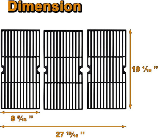 810-4551-0 Grill Grates Replacement Parts for Brinkmann Grill Parts 810-1750-S 810-1751-S 810-3551-0 810-3752-F Pit Boss Pro Series 820 PB820PS1 820PS1 Cast Iron Brinkman 5 Burner Gas Cooking Grates