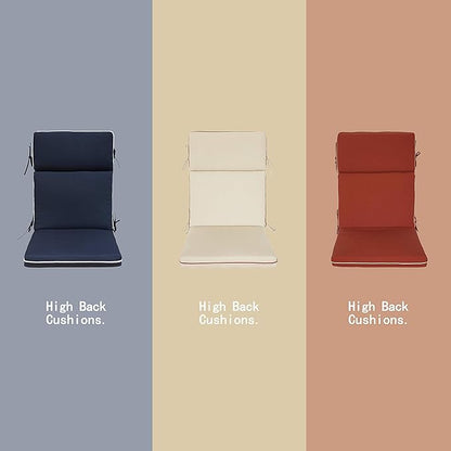 Indoor Outdoor High Back Chair Cushions Replacement Patio Chair Seat Cushions Set of 2 Brick Red