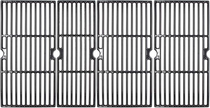 Hongso 18 3/16 x 34 1/4 Inch Porcelain Cast Iron Grill Grates for CharBroil Performance 6 Burners 463244819 463240420 463245917 463276517 463276617 463277918 463238218 466245917 463274919 Models
