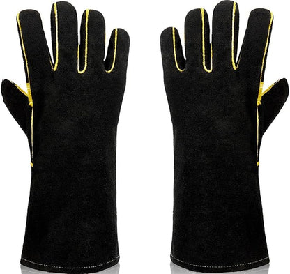 Heat Resistant Gloves for Grill BBQ,Long Sleeve Grill Gloves for Baking,Oven,Fireproof, Stove,Welder,Welding,Fireplace