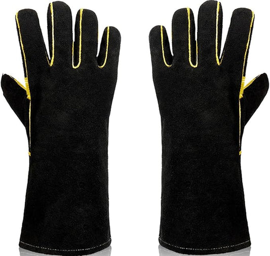 Heat Resistant Gloves for Grill BBQ,Long Sleeve Grill Gloves for Baking,Oven,Fireproof, Stove,Welder,Welding,Fireplace