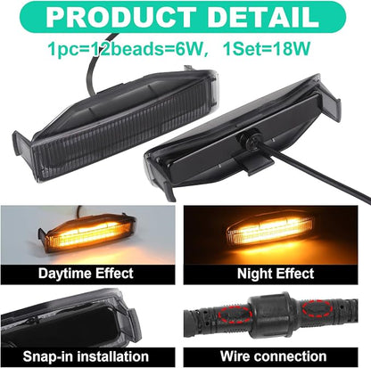 Front Grille Led Light For 2022 2023 2024 Ford Maverick XLT Raptor Style Grill Lights,Maverick Accessories (Only Fit XLT-Amber)