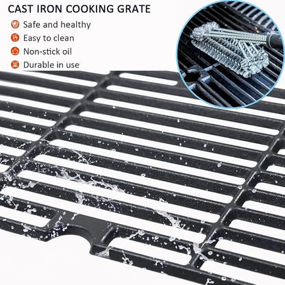 17 inch Cooking Grates for Nexgrill 6-Burner Deluxe 720-0896B Gas Grill, Cast Iron Grill Grids for Home Depot 720-0898 720-0896E 720-0896X 720-0896 720-0896BK 720-0896C 720-0898A Replacement Part