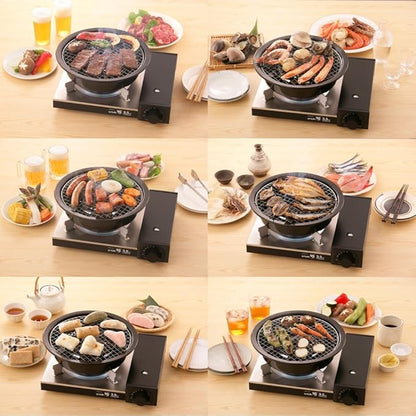 Iwatani Korean Cookware Aburi Stove Top Grill Pan, Black, (CB-P-AM3)