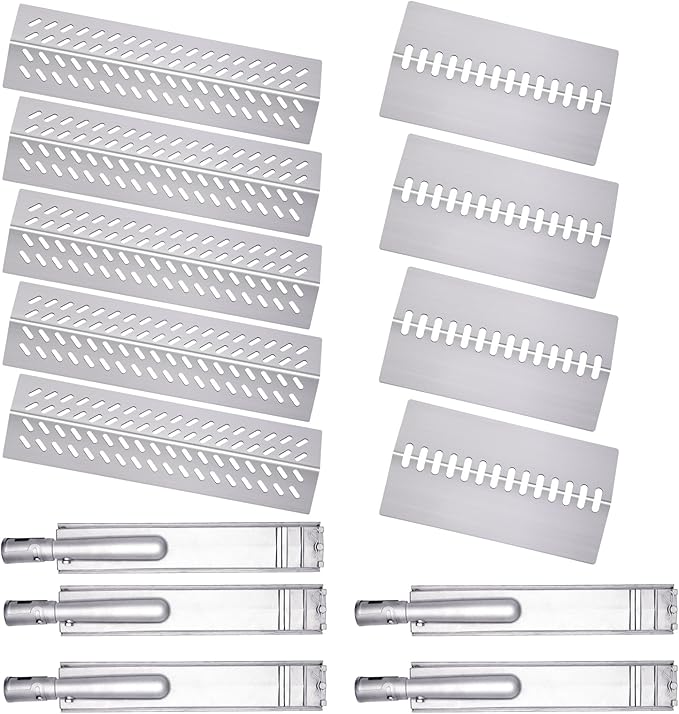 16516 16631 16520 Grill Burner Replacement for 5 Burners Bull Grill Replacement Parts Bull Brahma 57568 57569, Cal Flame BBQ04103000, BBQ04103010-CC, Grill Heat Plates Grill Parts Accessories