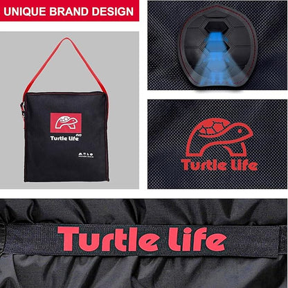 Turtle Life BBQ Grill Cover, 58 Inch Heavy Duty Waterproof 3-4 Burner Barbecue Gas Grill Covers for Weber Spirit Char-Broil Performance and Signature, Black