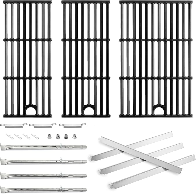 463365021 Replacement Parts Grill Grates Heat Tent for Charbroil Performance 4 Burner Grill Parts 463351021 463365522 463350722 463352521 Char Broil G325-0002-W1Heat Plates G426-0005-W1 Cooking Grates