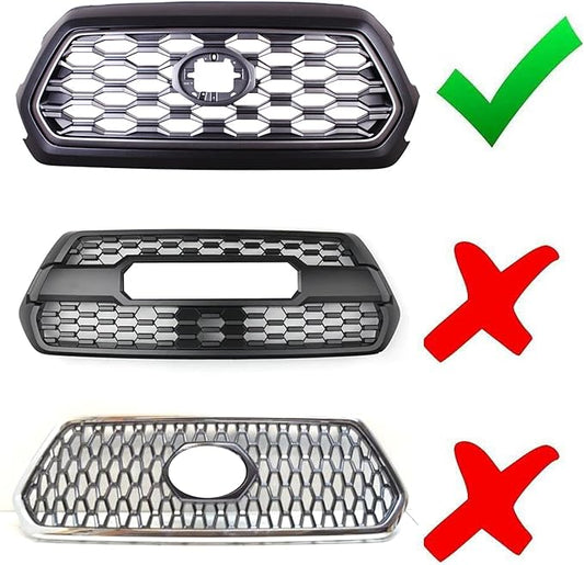 iJDMTOY Tinted Lens 4pc Amber Yellow LED Front Grill Lighting Kit Compatible with Toyota 2020-2023 Tacoma TRD/Off-Road Grille, Includes (4) 12-SMD Lightly Smoked Cover LED Lamps & Wiring Harness