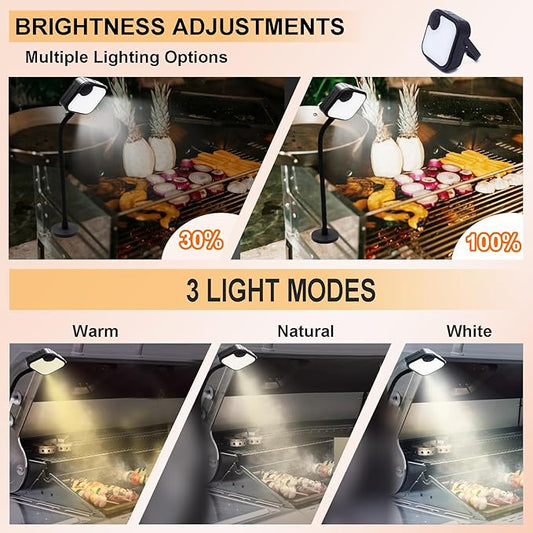 BBQ Grill Lights for Outdoor Grill, Magnetic Grill Lights Rechargeable Ultra-Bright BBQ Grill Lights for Grill (Grilling Gifts)