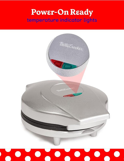 Betty Crocker 8" Travel Pizza Maker Plus, Indoor Electric Grill With Insulated Travel Bag, Nonstick Pan for Pizzas, Quesadillas, Nachos and more, Pizza Machine for Delicious Meals and Snacks, Silver