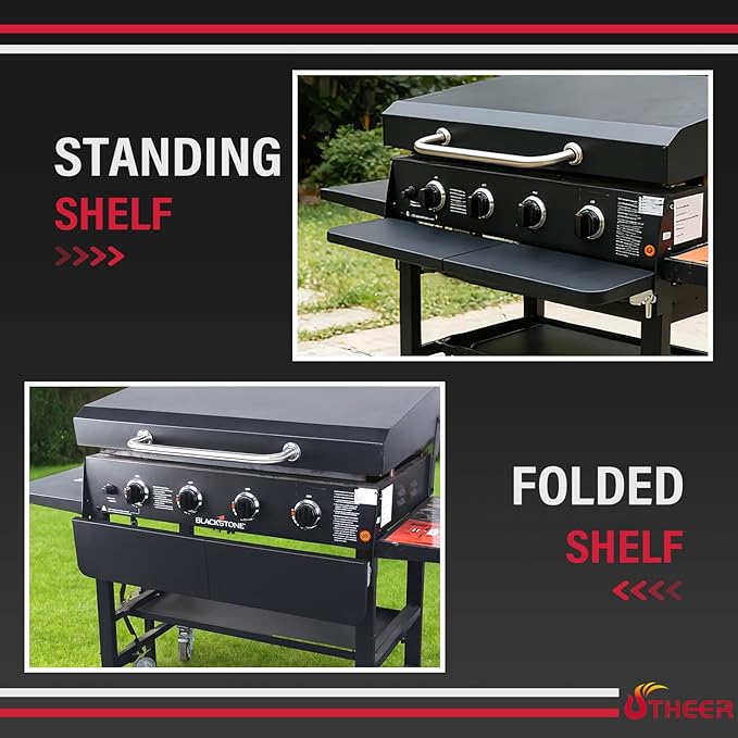 36 X 7 Folding Front Shelf for Blackstone 36 inch griddle 2149 1984 1554 1825, Easy-Check Fit Accessory for Outdoor Cooking or Use