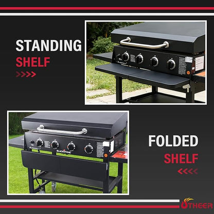 36 X 7 Folding Front Shelf for Blackstone 36 inch griddle 2149 1984 1554 1825, Easy-Check Fit Accessory for Outdoor Cooking or Use