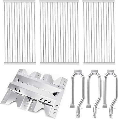 Grill Parts for Members Mark BQ05046-6 BQ05046-6-A BQ06042-1 BQ05046-6A, Stainless Steel Heat Plates, Burners and Grill Grates Replacement for Members Mark Gas Grill