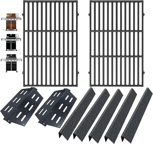 Genesis Grill Parts for Weber Genesis 300 SER(w/ Front Knobs) 330 320 310 Weber Genesis Replacement Parts 3/4 Burner Accessories for Weber Flavorizer Bars 7621 62784, Grates 7524& Heat Deflectors 7622
