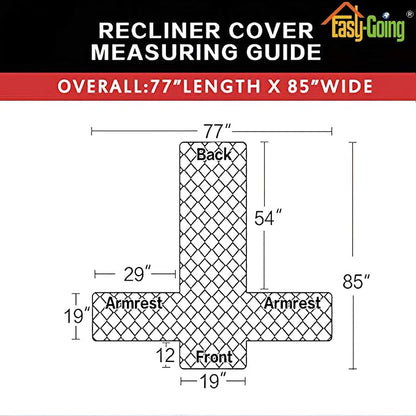 Easy-Going Recliner Sofa Slipcover Reversible Sofa Cover Water Resistant Couch Cover Furniture Protector with Elastic Straps for Pets Kids Children Dog Cat (Recliner, Brown/Beige) | Machine Washable Slipcover For Dogs, Water Resistant Furniture Mat For...