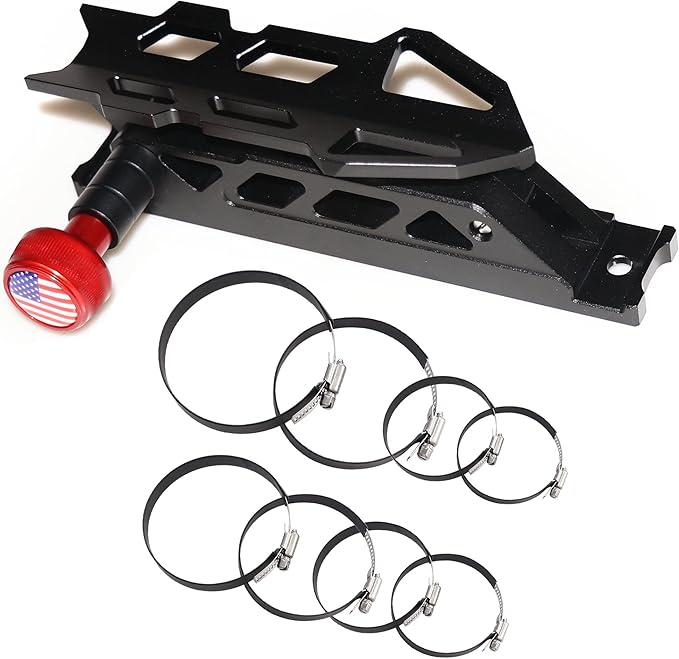 Adjustable Roll Bar Fire Extinguisher Mount Holder for Jeep Wrangler TJ JK JKU JL UTV Polaris RZR Ranger Camper Van, Aluminum, Quick Release, Upgrade