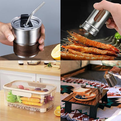 Picnic Backpack Bundle 15-in-1 Set Camping Gear with Fold Table & Waterproof Blanket & Stainless Steel Utensils for 4-Person Family Hiking Essentials