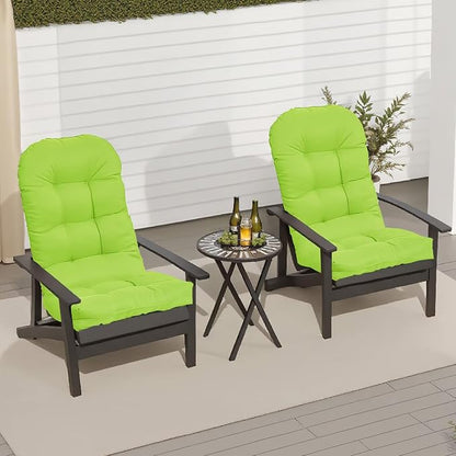 Adirondack Chair Cushion, Outdoor Patio Furniture Seat Pad, Waterproof | Waterproof cover with straps, PP cotton, high back thick seat pad for adirondack rocking chair indoor outdoor porch 44x19x4