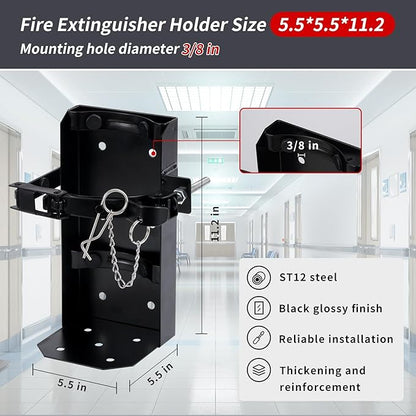 𝙐𝙥𝙜𝙧𝙖𝙙𝙚 10 LB Heavy Duty Fire Extinguisher Bracket 2 Pcs, Fire Extinguisher Mount St12 Steel, Fit 10 Lb Dry/5 Lb Co2 Extinguisher for School Vehicle Boat Truck Replace amerex 809