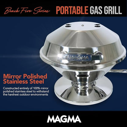 Magma C10-105 Beach Fire Gas Grill | Portable Gas Beach BBQ | Compact Propane Grill | Outdoor Cookout Grill