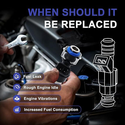 HiSport 17113553 Fuel Injector 1PC Compatible with Chevy GMC Buick Cadillac 4.8L 5.3L 6.0L V8 1999-2007 Repalce 17113698, 17114502, 8171136980, 25323974, 25317628