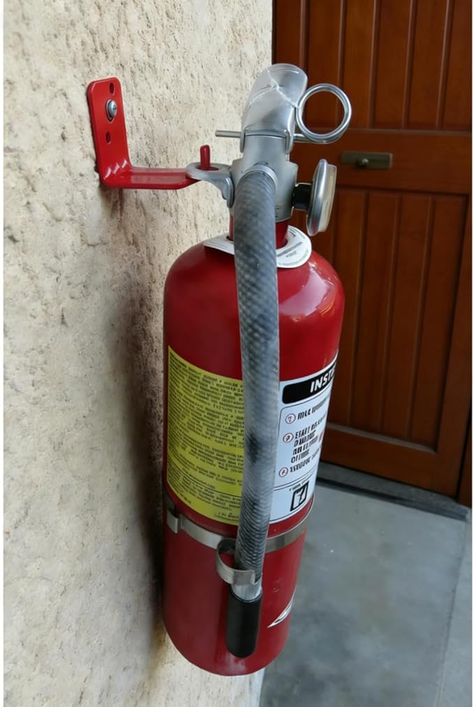 Fire Extinguisher Mount 20 Pack, Fire Extinguisher Bracket up to 66 lb, Include Screws and Gaskets, Carbon Steel Material, Easy to Install, Ideal for Workshop, Garage, or Home Use