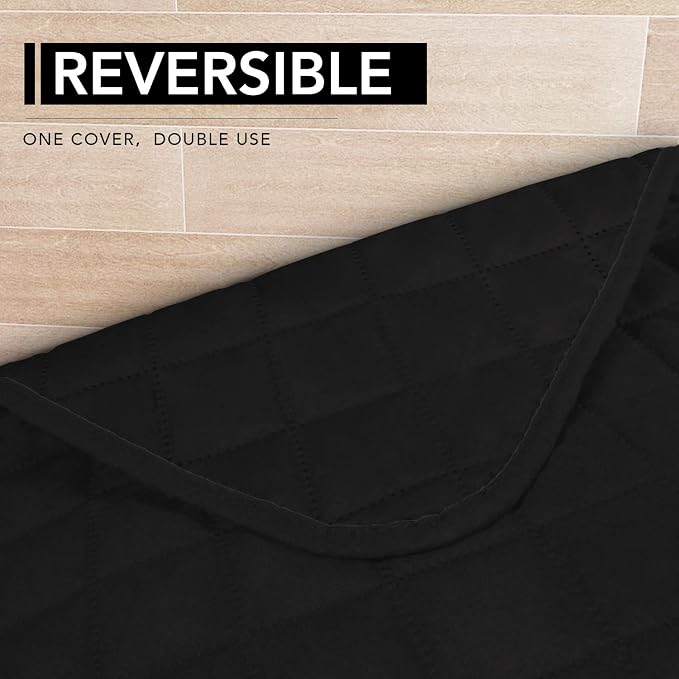 Easy-Going Sectional Couch Covers for Dogs L Shape Sofa Cover Reversible Sofa Slipcover Chaise Lounge Cover Furniture Protector Cover for Pets Dog Cat (42 x 68 inches, Black/Black) | Soft Sofa Slipcover For Dogs, Fits Left/Right Chaise Lounge Protector...