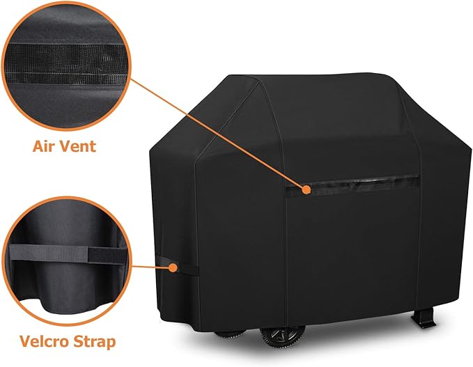 iCOVER Grill Cover, 82 Inch BBQ Grill Cover for Outdoor Grill, 600D Heavy-Duty Waterproof BBQ Cover, Fade Resistant Barbecue Cover, Large Gas Grill Covers for Weber, Charbroil, Brinkmann, etc