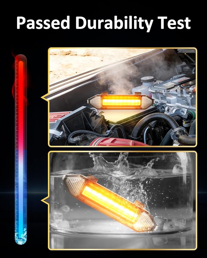 Front Grill Raptor Lights for Ford F150 2024 2025 2026 (Yellow, Lariat) | 5th Gen F150 Grille Marker Lights, Waterproof F150 LED Lights Accessories, Snap-in Installation, OEM Style, Off-road Driving