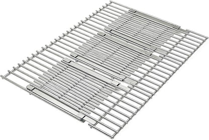 Stainless Cooking Grill Grates Replacement Adjustable Universal Extends from 14" to 20" Long, 8" Wide Each Adjust Expandable Cooking Grill Grids (3pack)