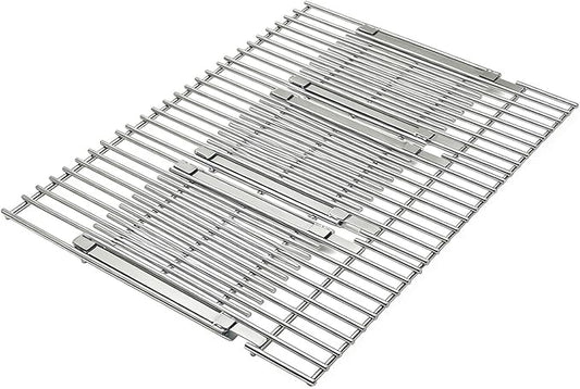 Stainless Cooking Grill Grates Replacement Adjustable Universal Extends from 14" to 20" Long, 8" Wide Each Adjust Expandable Cooking Grill Grids (3pack)