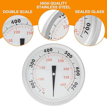 DcYourHome Grill Thermometer 67088 67731 for Weber GS4 Genesis ii & Genesis 300, Summit Series Grills, Temperature Gauge for Weber Genesis E-330 E-315 E/S-310 E/S-410, 2-3/8" Diameter, Center Mount