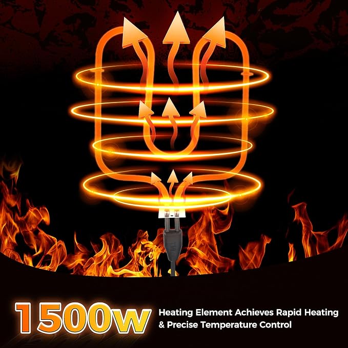 116-7000-0 Electric Heating Element | Compatible with Brinkmann Gourmet Electric Smoker - SmokeN Grill 810-5290-5 810-5290-C 810-7080-K 810-7090-S Heating, 1500 W