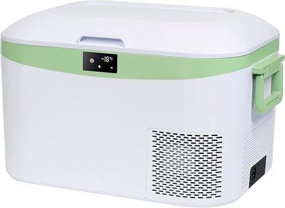 Megiu 12 Volt Refrigerator Portable Car Freezer 13.5 Quart (12.8 Liter) Compressor Cooler 12V/24V DC 110～240 Volt AC for Truck Van RV Camper SUV Boat Travel Camping Road Trips Tailgating -18℃~+15℃