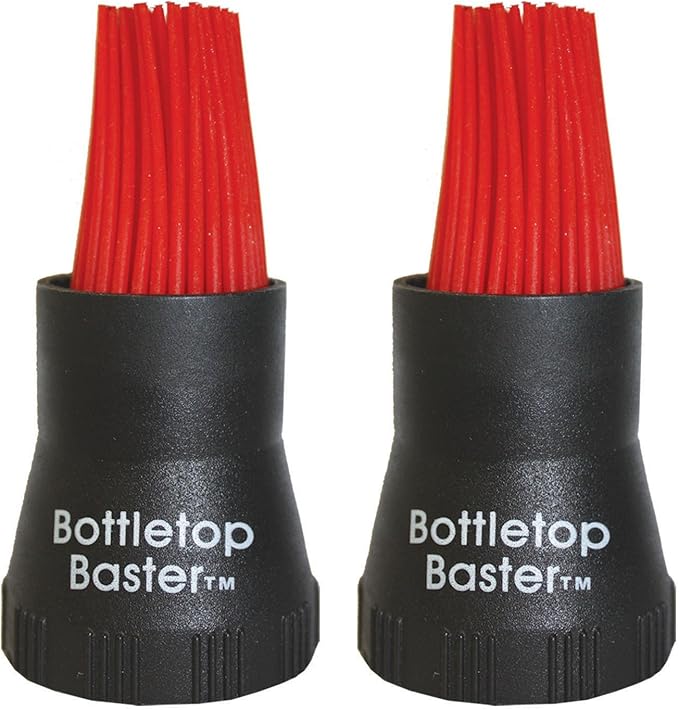 Jokari Crazy But It Works Silicone Bottletop BBQ Baster, Black, 2-Pack