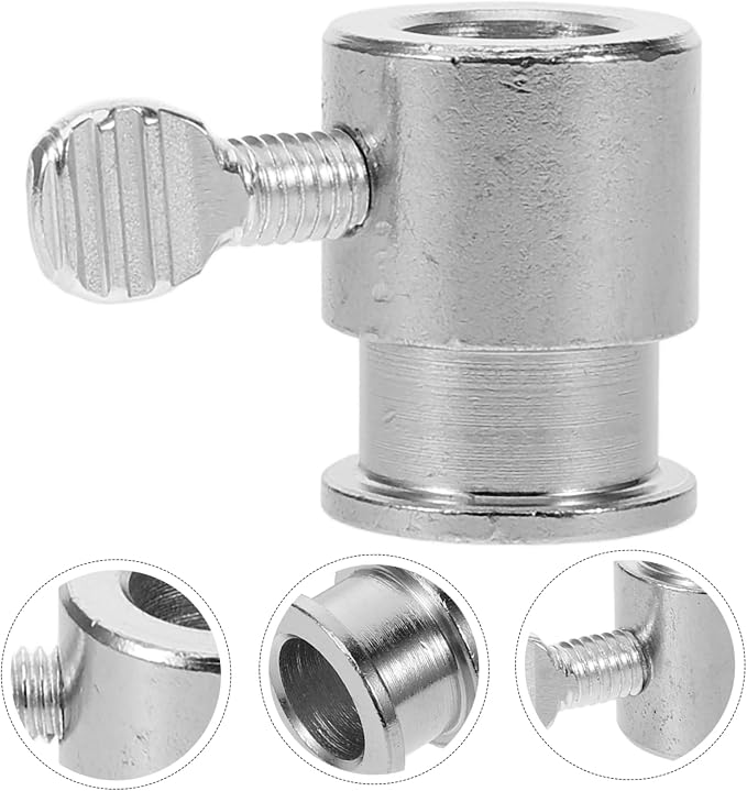 3pcs Accessories Reusable Spit Stops Rotisserie Bushing Grilling Rod Stopper Kit Stainless Grilling Rod Bolt Replacement Spit Camp Grill Barbecue Iron Plated with Chromium Silver