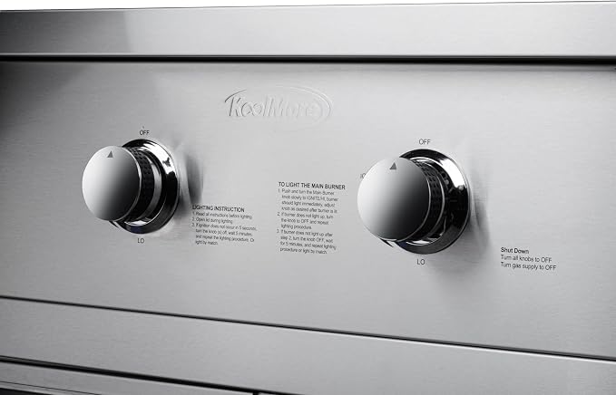 KoolMore 32 in. Outdoor Kitchen Liquid Propane Side Burner with Bottom Cabinet in Stainless-Steel (KM-OKS-SBC)