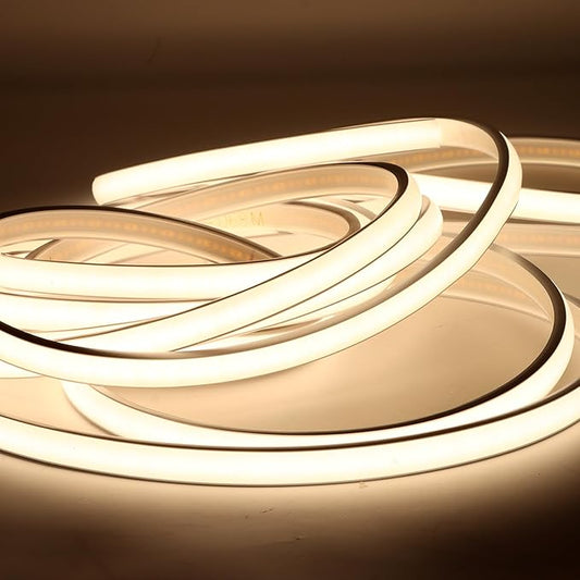 LED Rope Lights AC 110V COB LED Strip Light 9.84ft Waterproof Light Strips IP67 White LED Lights for Living Room Bedroom Under Cabinet Lighting