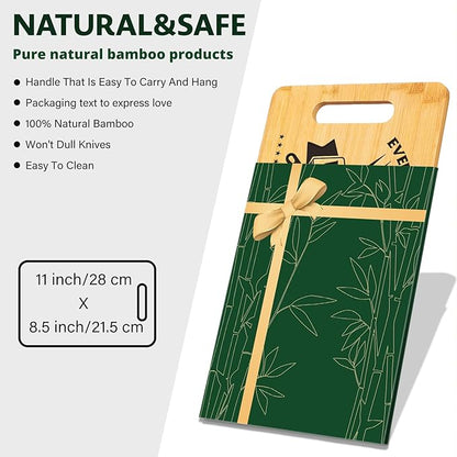 Gifts for Uncle, Unique Bamboo Cutting Board - Best Father's Day, Birthday, and Christmas Gifts from Niece or Nephew - Everything Tastes Better on Uncle's Grill