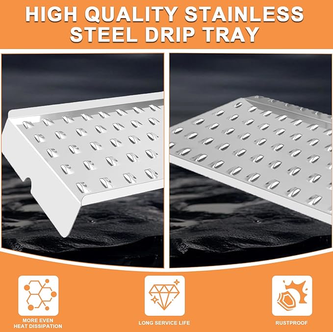 BCA070 BAC012 Upgraded Drip Tray for Traeger Pro 575 22 SER Replacement Parts, Lil Tex Elite, Lil Tex Pro, Lil' Pig Drip Pan, Lil Tex Elite 22, Eastwood 22, Executive,Homestead 520,Mesa 22 Accessories