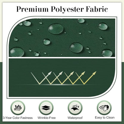 Cozyide Outdoor Chair Cushions, Waterproof Patio Seat Cushions with Adjustable Straps, Round Corner Patio Chair Cushions for Garden, Dark Green, 17x16x2 Inch (Pack of 4)