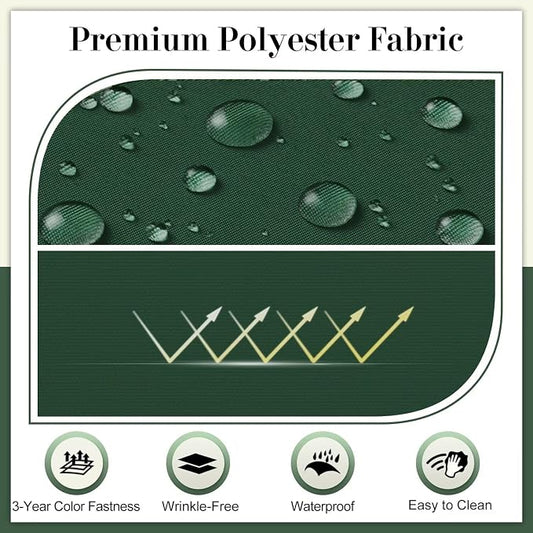 Cozyide Outdoor Chair Cushions, Waterproof Patio Seat Cushions with Adjustable Straps, Square Corner Patio Chair Cushions for Garden, Dark Green, 18.5x16x3 Inch (Pack of 4)
