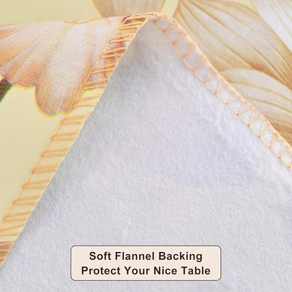 LIBERECOO Heavy Duty Vinyl Tablecloth with Flannel Backing Waterproof Oil-Proof Plastic Table Cloth Stain-Resistant Wipeable Rectangle or Square Table Cover for Indoor and Outdoor 54 x 54 Inch