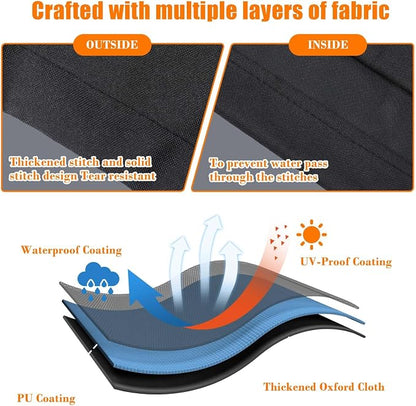 GRISUN Waterproof Pizza Oven Cover for Blackstone 22" Portable Pizza Oven | for Blackstone 6961 6964 5559 6963 6962 6960, Durable Fabric Full-Length Waterproof Grill Cover, Fits Blackstone Gas Grill
