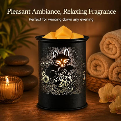 Wax Melt Warmer Metal Wax Warmer for Scented Wax Candle Wax Burner(Fox) | Electric Fragrance Candle Oil Burner 2 in 1 Wax Melts as Gifts for Moms Grandma Women Girls
