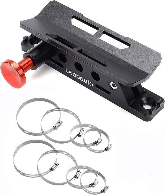 Universal Fire Extinguisher Mount, Aluminum Quick Release Roll Bar Fire Extinguisher Bracket Holder with 8 Clamps Compatible with Jeep Wrangler JK TJ JL JKU Polaris RZR Ranger UTV, Black